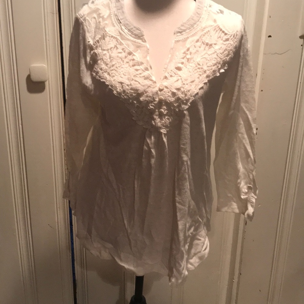 Mystere white lace shirt